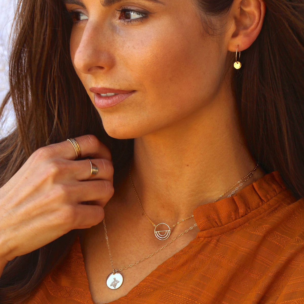 The Arc Sterling Silver Pendant Necklace - Savedra James