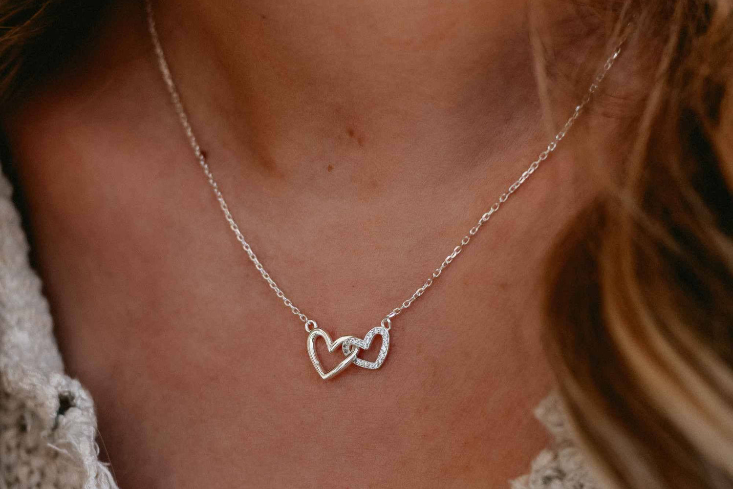 Linked Hearts Necklace • Mom - Savedra James