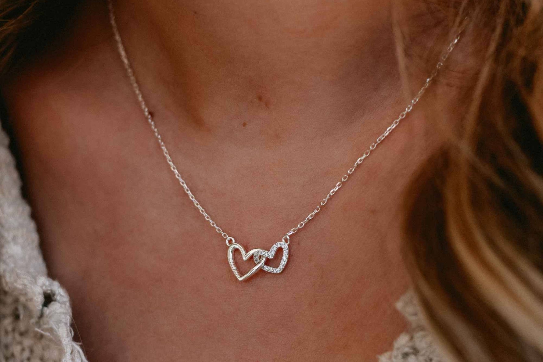 Linked Hearts Necklace • Mom - Savedra James