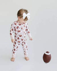 Bamboo Baby Clothing Unisex Zip Romper | Game Day