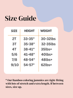 Mermaid Coloring Pajamas 2 piece set made from Bamboo - Savedra James