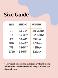 Mermaid Coloring Pajamas 2 piece set made from Bamboo