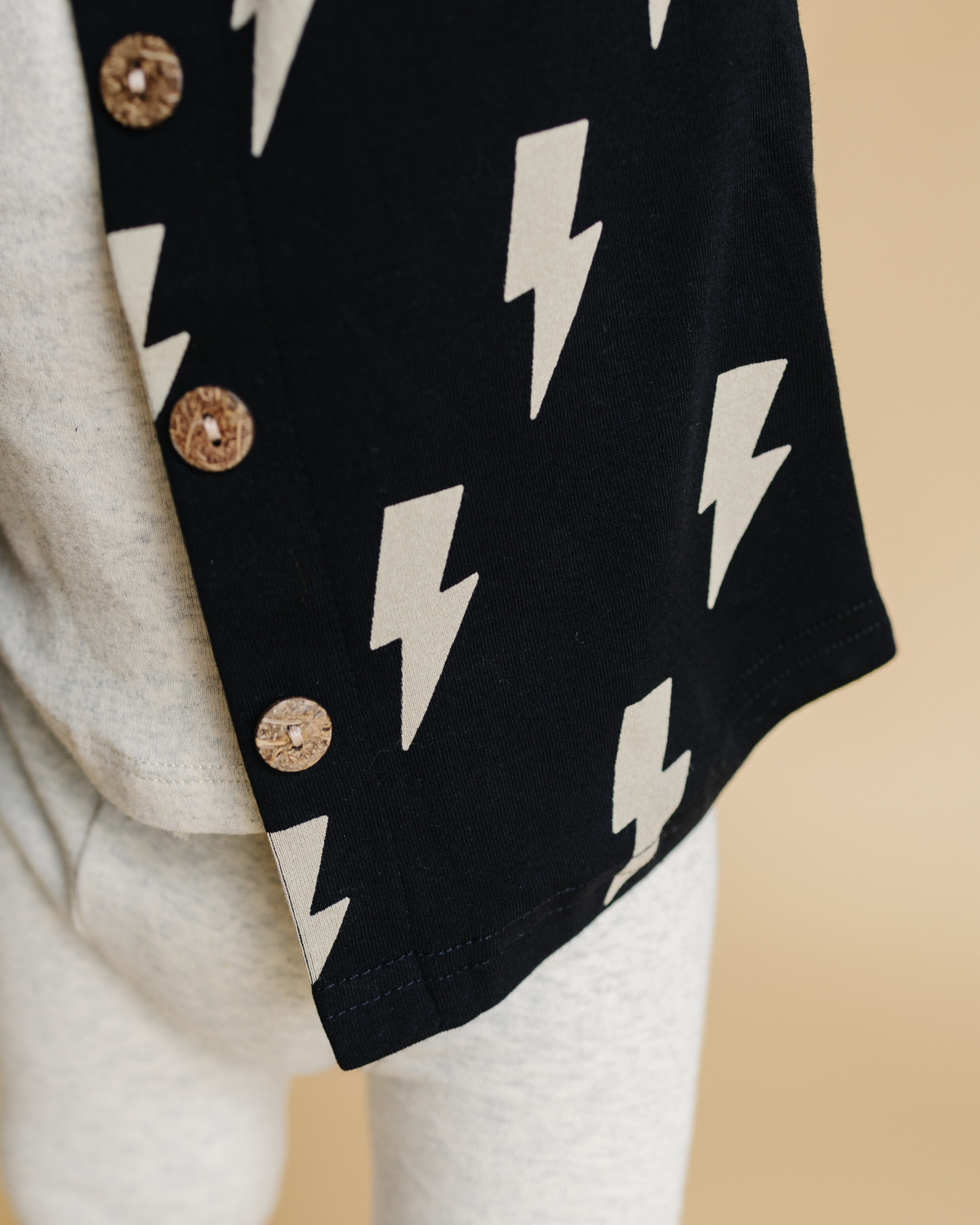 Baby & Kids Cotton Fall Shacket | Black Bolts