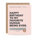 favorite human being card