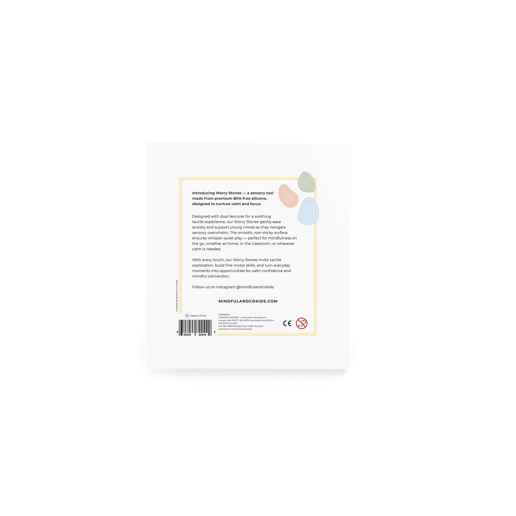 Worry Stones – Calming Sensory Fidget for Kids (Set of 6) - Savedra James