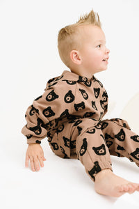 Brown Bear Cargo Hoodie Set