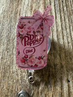 Badge Reel   Floral Diet Dr Pepper - Savedra James