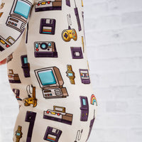 90's Retro Baby Bamboo Zipper Romper Pajamas