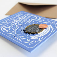Scratch-off Fortune Card -  Blue Birthday
