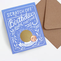 Scratch-off Fortune Card -  Blue Birthday