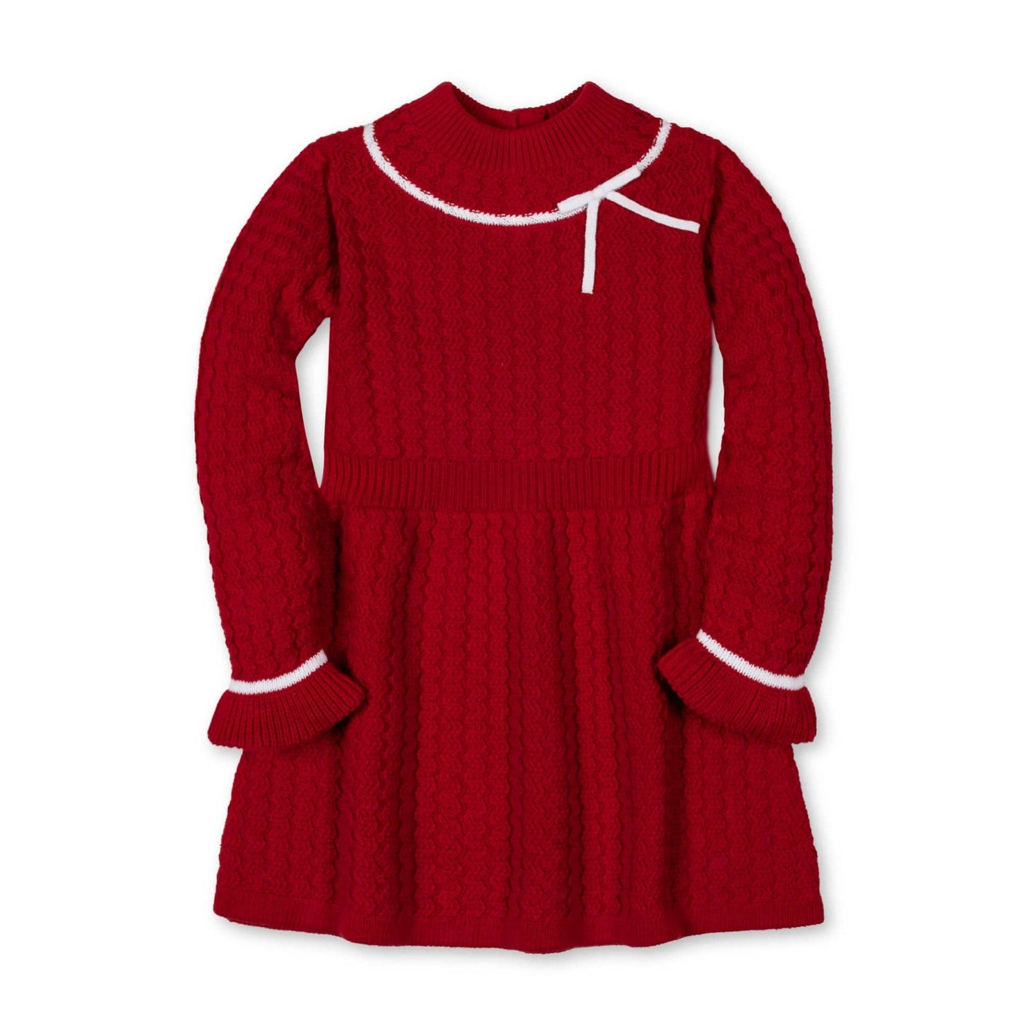 Organic Mock Neck Cable Sweater Dress