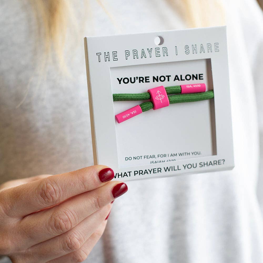 YOU'RE NOT ALONE Bracelet, Christian Cord Bracelet - Savedra James