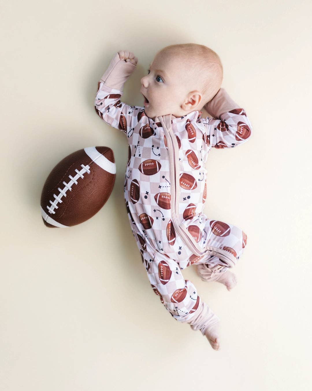 Bamboo Baby Clothing Unisex Zip Romper | Game Day