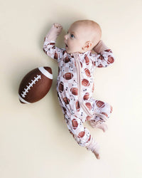 Bamboo Baby Clothing Unisex Zip Romper | Game Day