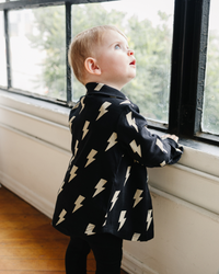 Baby & Kids Cotton Fall Shacket | Black Bolts