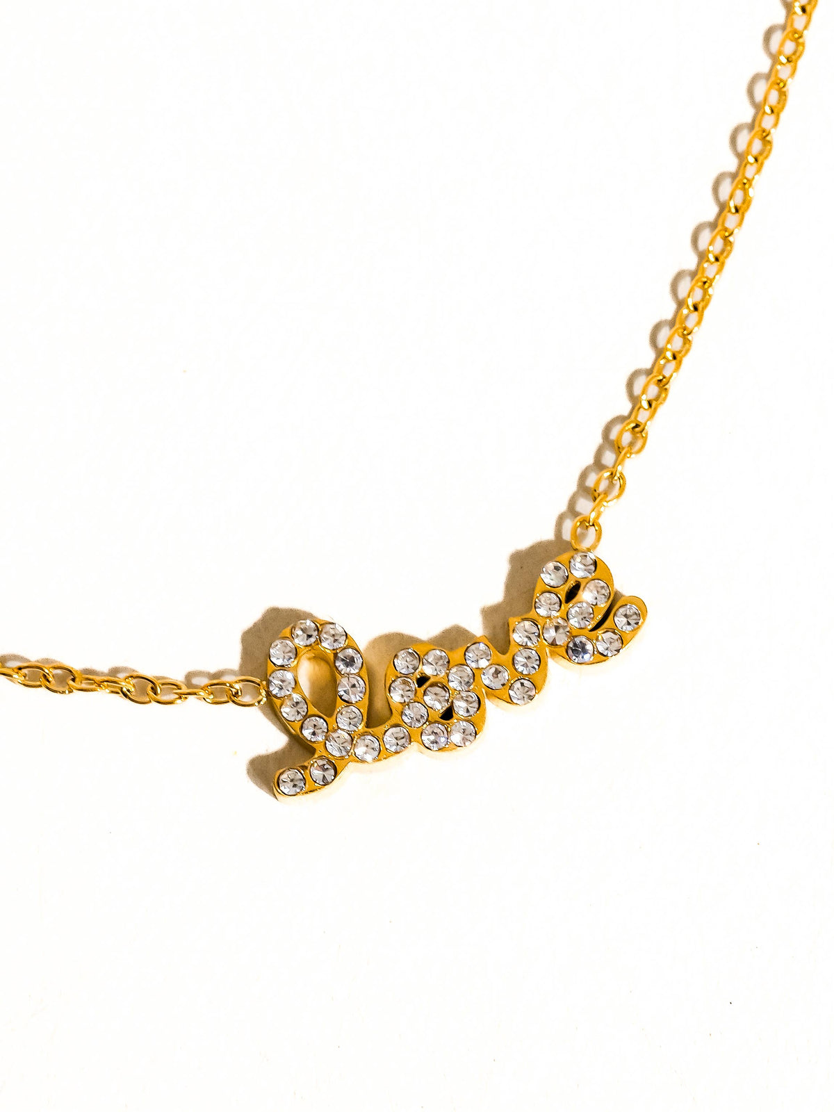 LOVE 18K Gold Non-Tarnish Love Letter Necklace