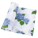Hydrangeas Baby Muslin Swaddle Receiving Blanket - Savedra James