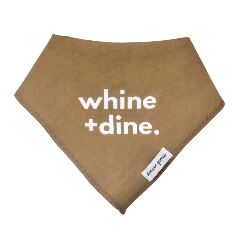 baby bandana bib whine and dine