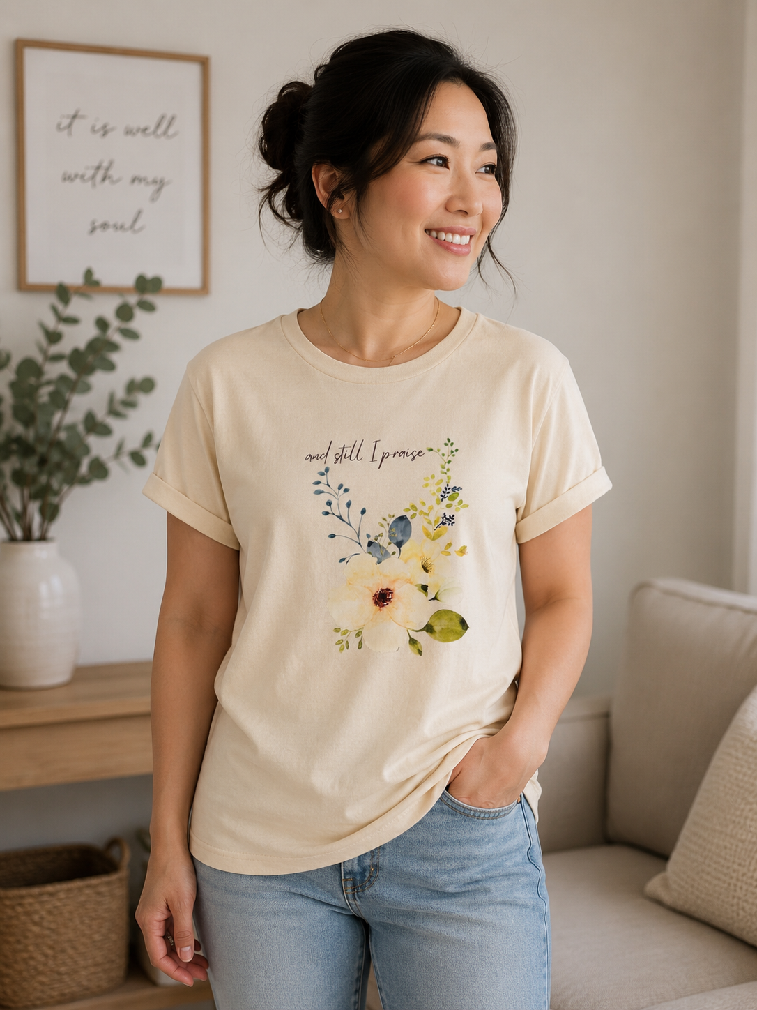 And Still I Praise Shirt Christian Faith Graphic Tee