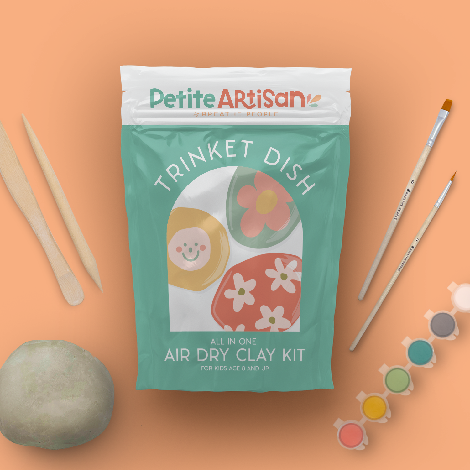 Kids DIY Clay Kit — Make and Paint Your Own Trinket Dishes