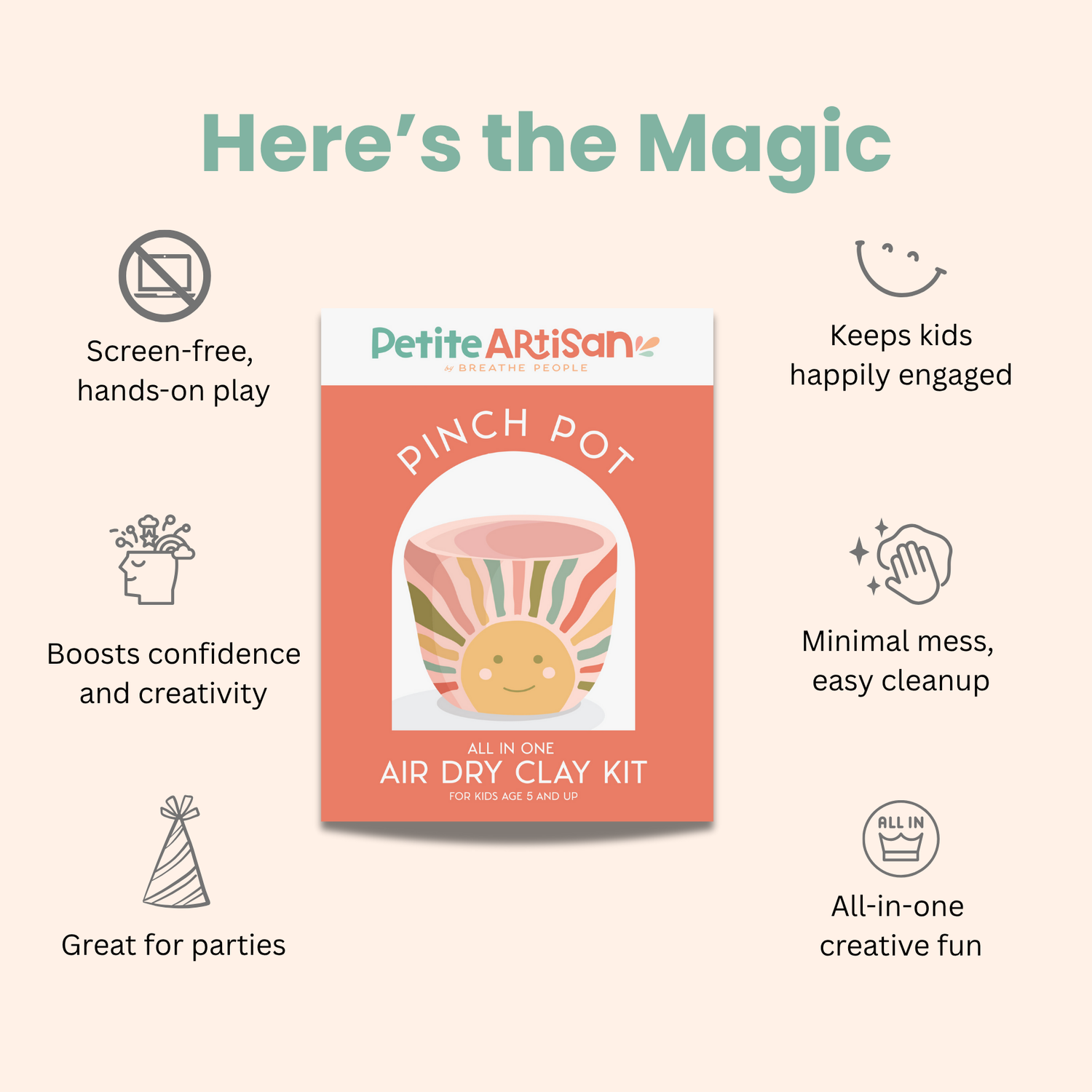 Kids DIY Clay Kit — Make and Paint Your Own Trinket Dishes