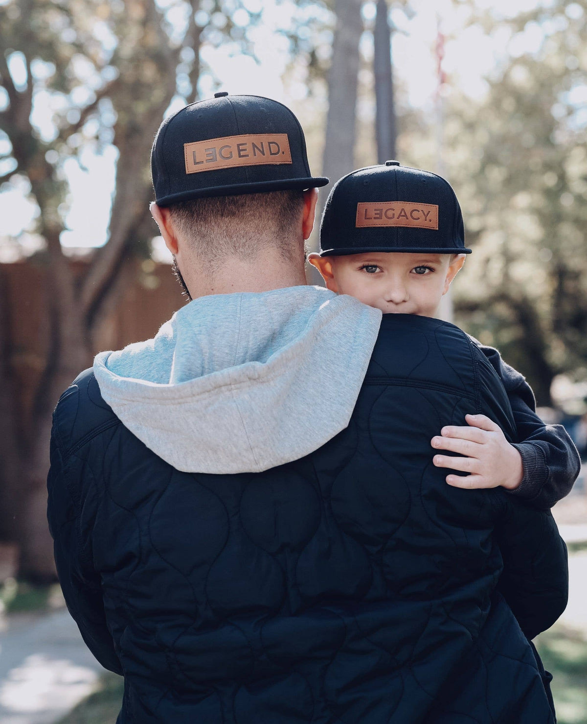 Daddy and Me, Legend and Legacy Genuine Leather Patch Hats