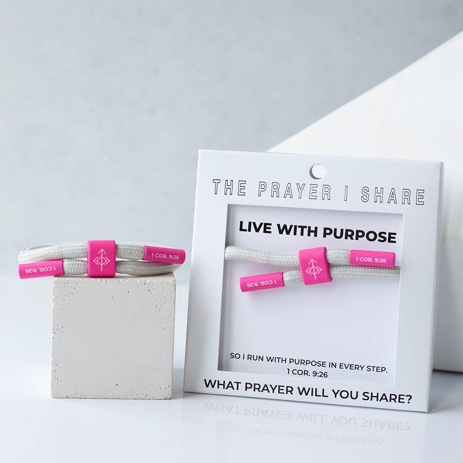LIVE WITH PURPOSE Bracelet, Christian Cord Bracelet - Savedra James