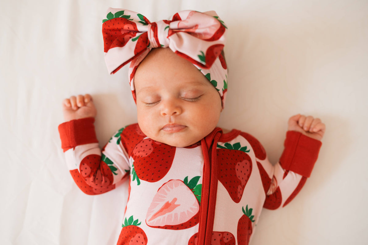 Berry Sweet Baby Bamboo Zipper Romper Pajamas