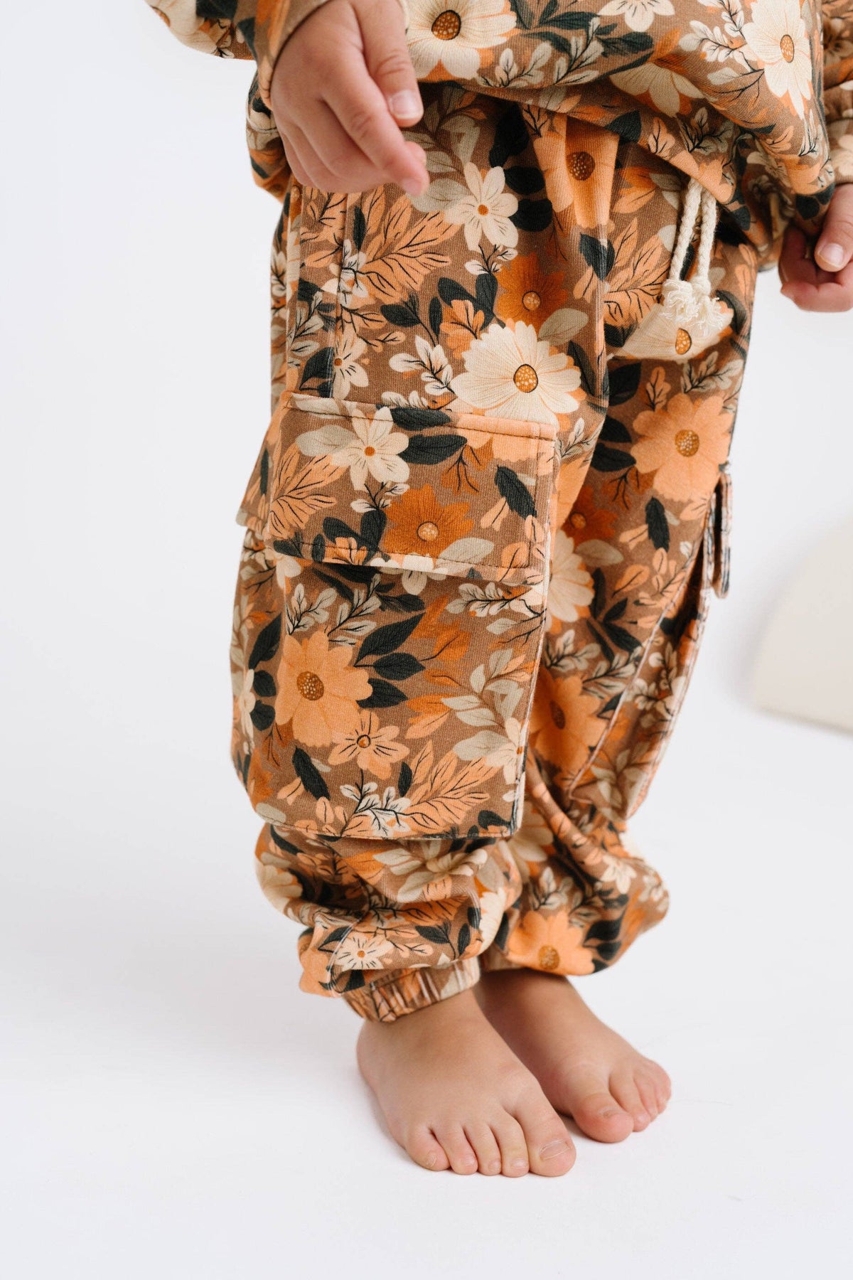 Autumn Bloom Cargo Hoodie Set