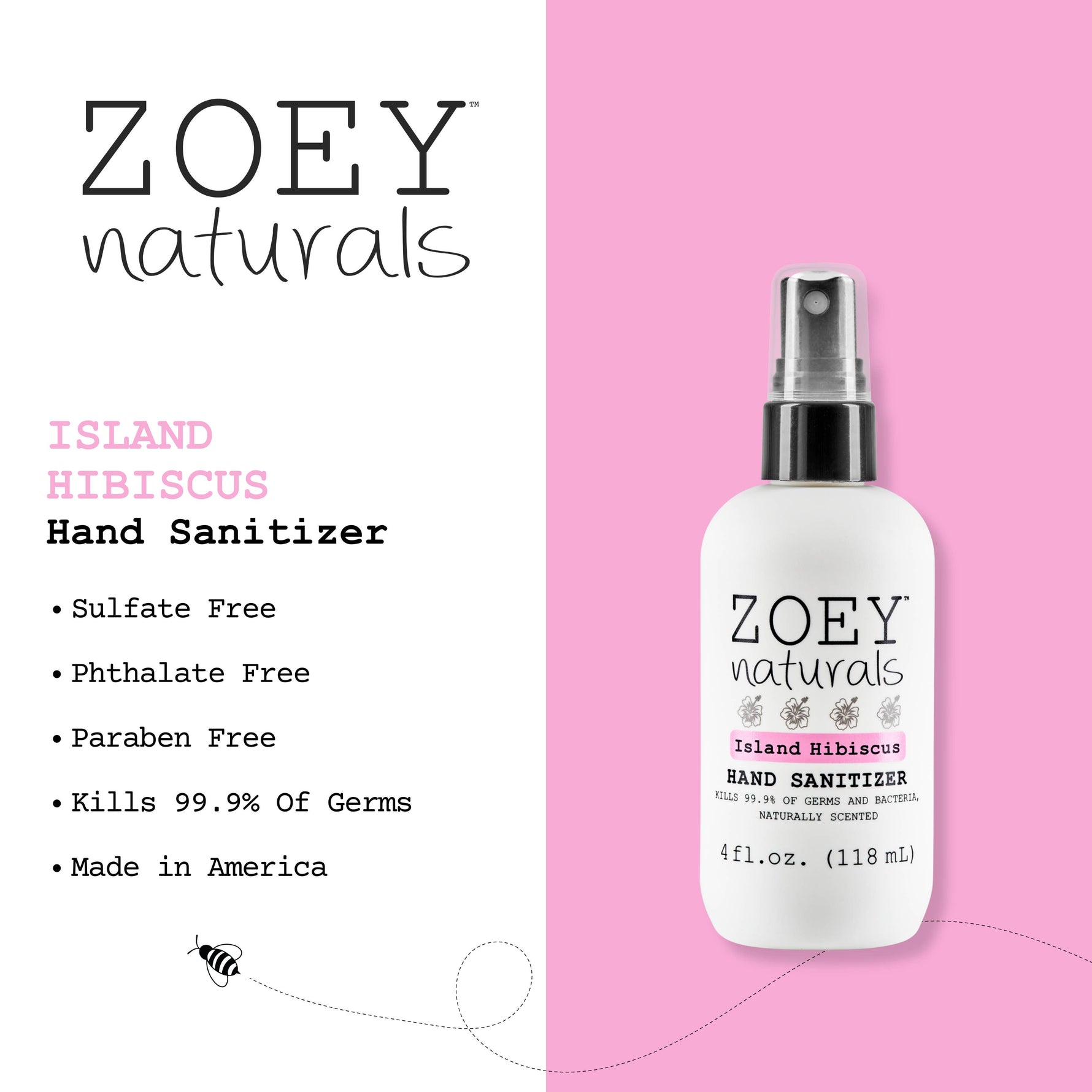 Island Hibiscus Hand Sanitizer  - 4oz - Savedra James