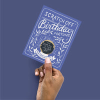 Scratch-off Fortune Card -  Blue Birthday