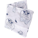 Southern Gentleman Baby Boy Muslin Swaddle Receiving Blanket - Savedra James