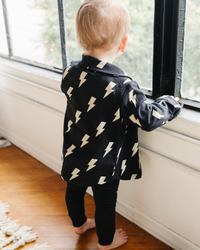 Baby & Kids Cotton Fall Shacket | Black Bolts