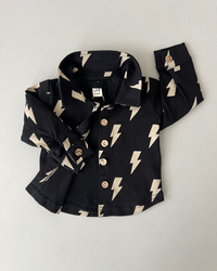 Baby & Kids Cotton Fall Shacket | Black Bolts