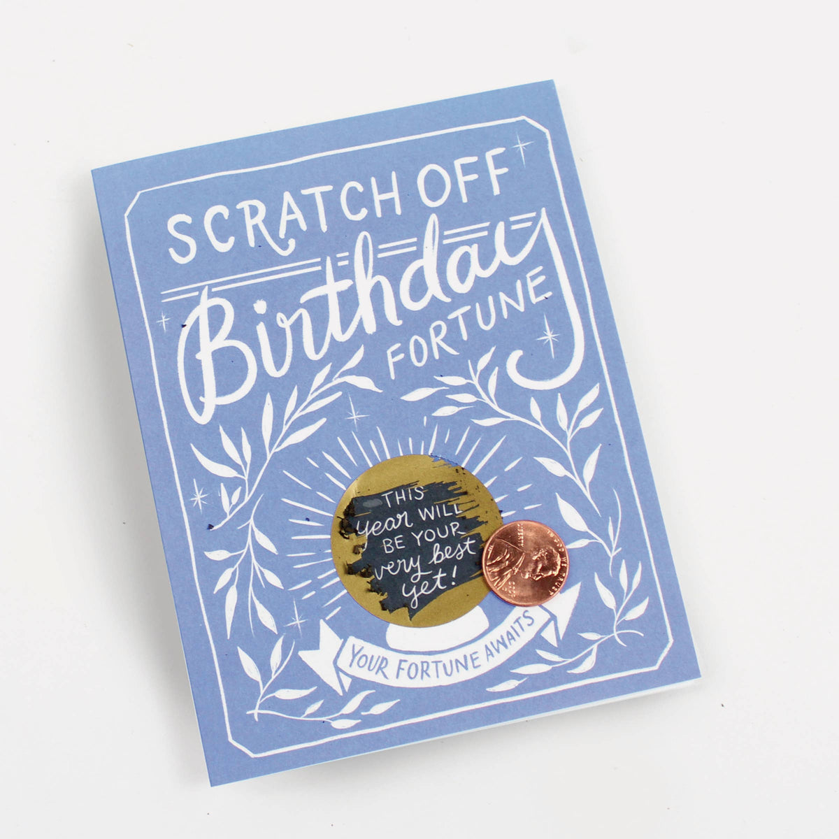 Scratch-off Fortune Card -  Blue Birthday