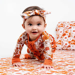 Falling For Florals Ruffle Romper Baby Bamboo Pajamas - Savedra James