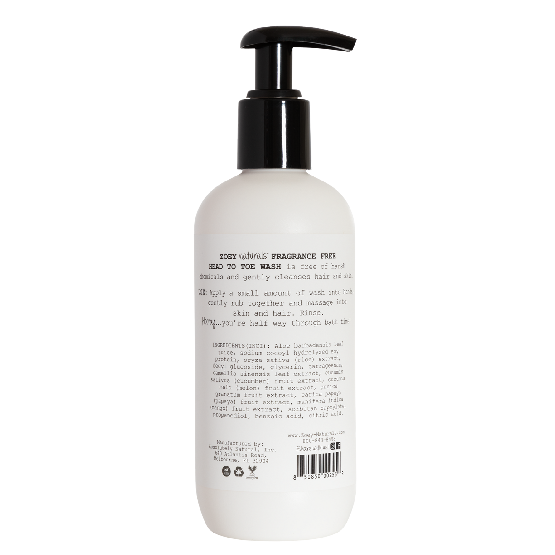 Fragrance Free Head To Toe Wash - 9.65oz - Savedra James