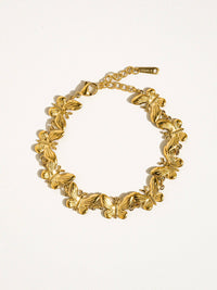 Valeria 18K Gold Non-Tarnish Butterfly Chain Bracelet