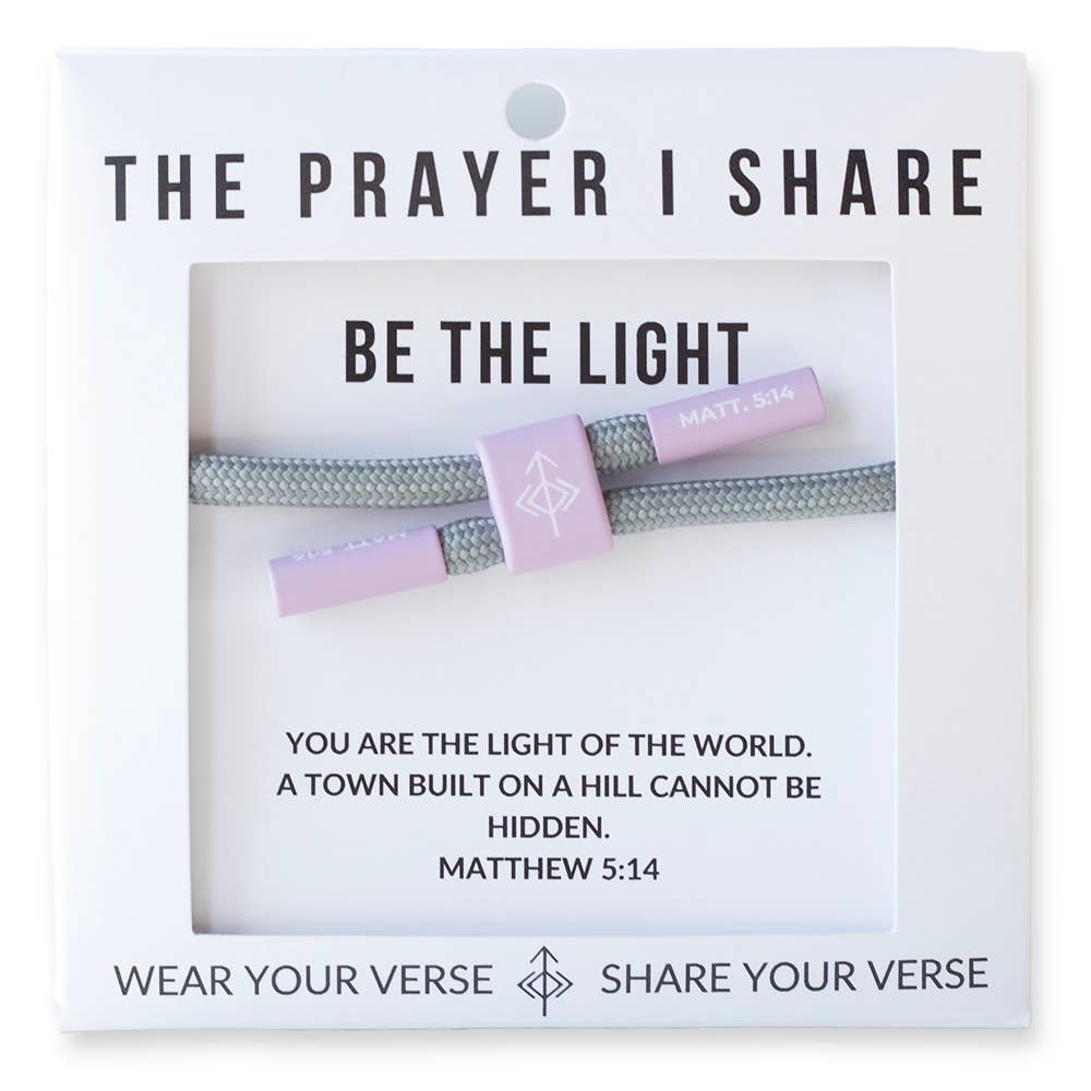 BE THE LIGHT Bracelet, Christian Cord Bracelet - Savedra James