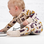 90's Retro Baby Bamboo Zipper Romper Pajamas - Savedra James