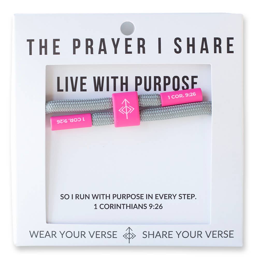 LIVE WITH PURPOSE Bracelet, Christian Cord Bracelet - Savedra James