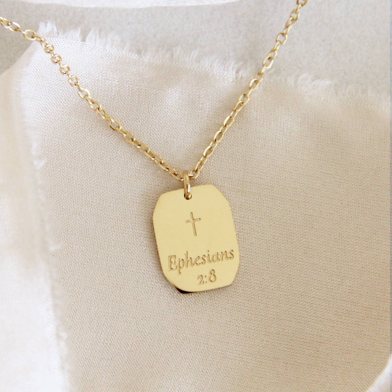Saved by Grace Necklace, Ephesians 2:8 - Savedra James
