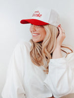I Need a Diet Coke Embroidered Trucker Hat - Red and White - Savedra James