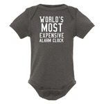 WORLD'S MOST EXPENSIVE ALARM CLOCK BABY ONESIE - Savedra James