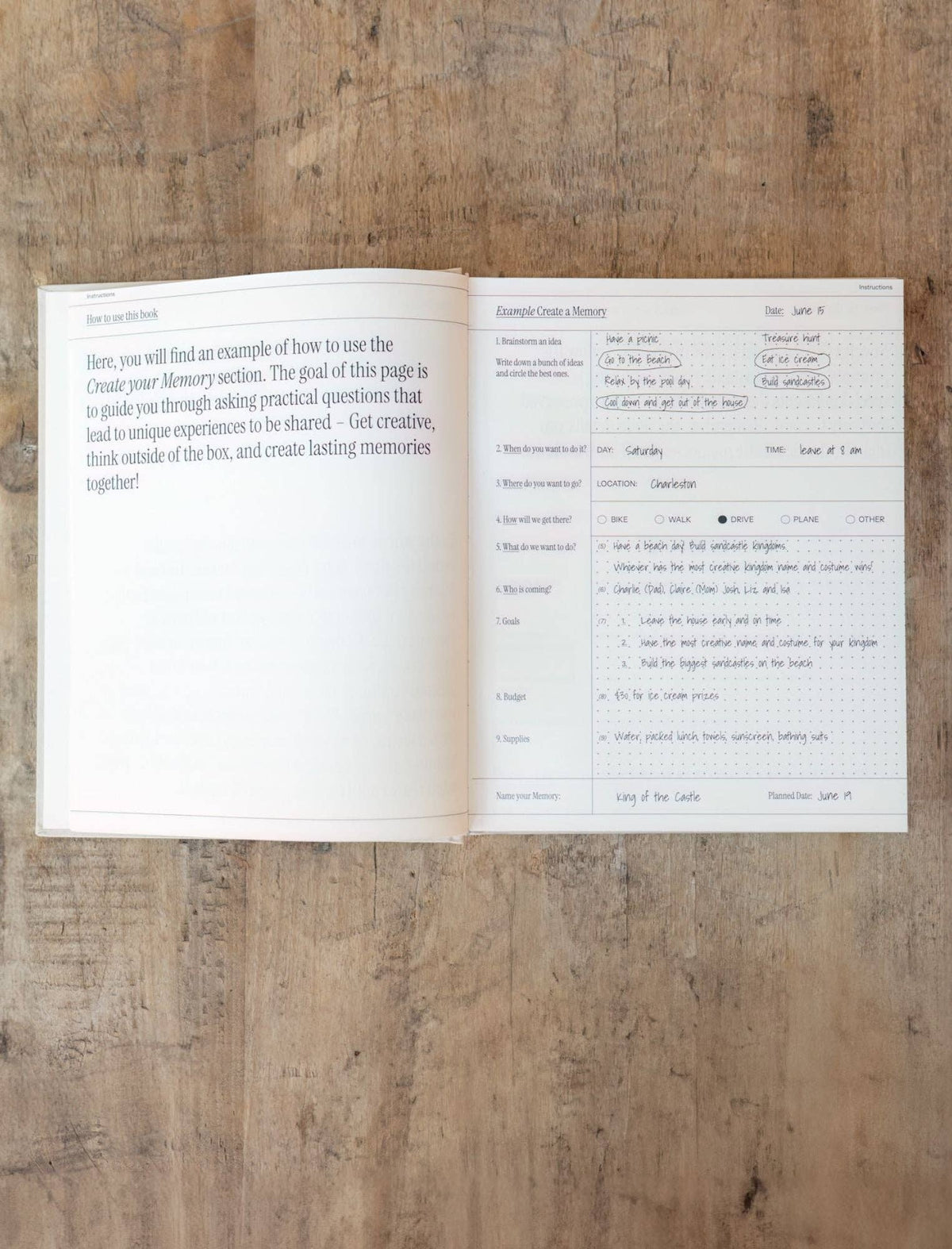 Family Memory Book: 50 memories made together