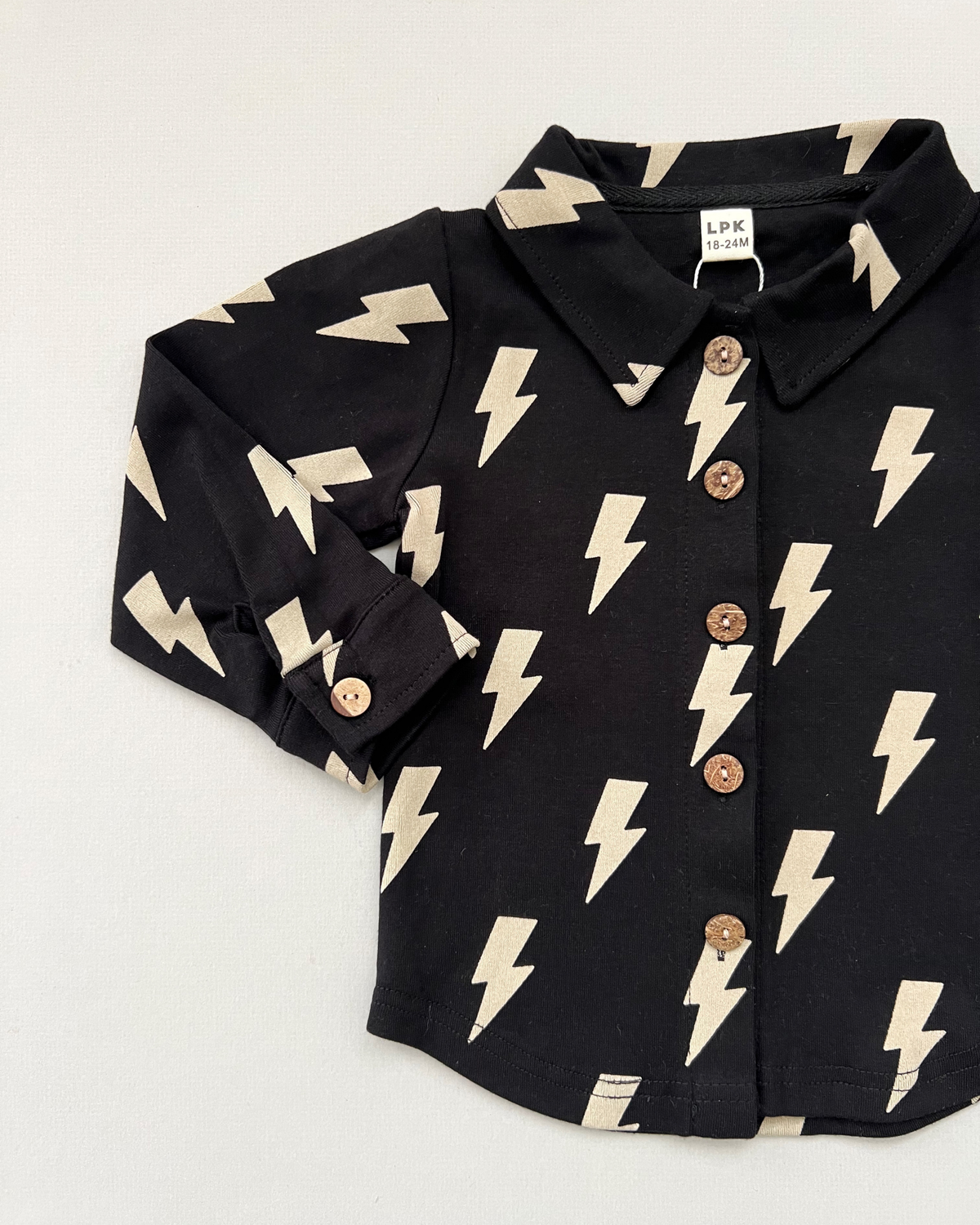 Baby & Kids Cotton Fall Shacket | Black Bolts