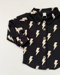 Baby & Kids Cotton Fall Shacket | Black Bolts