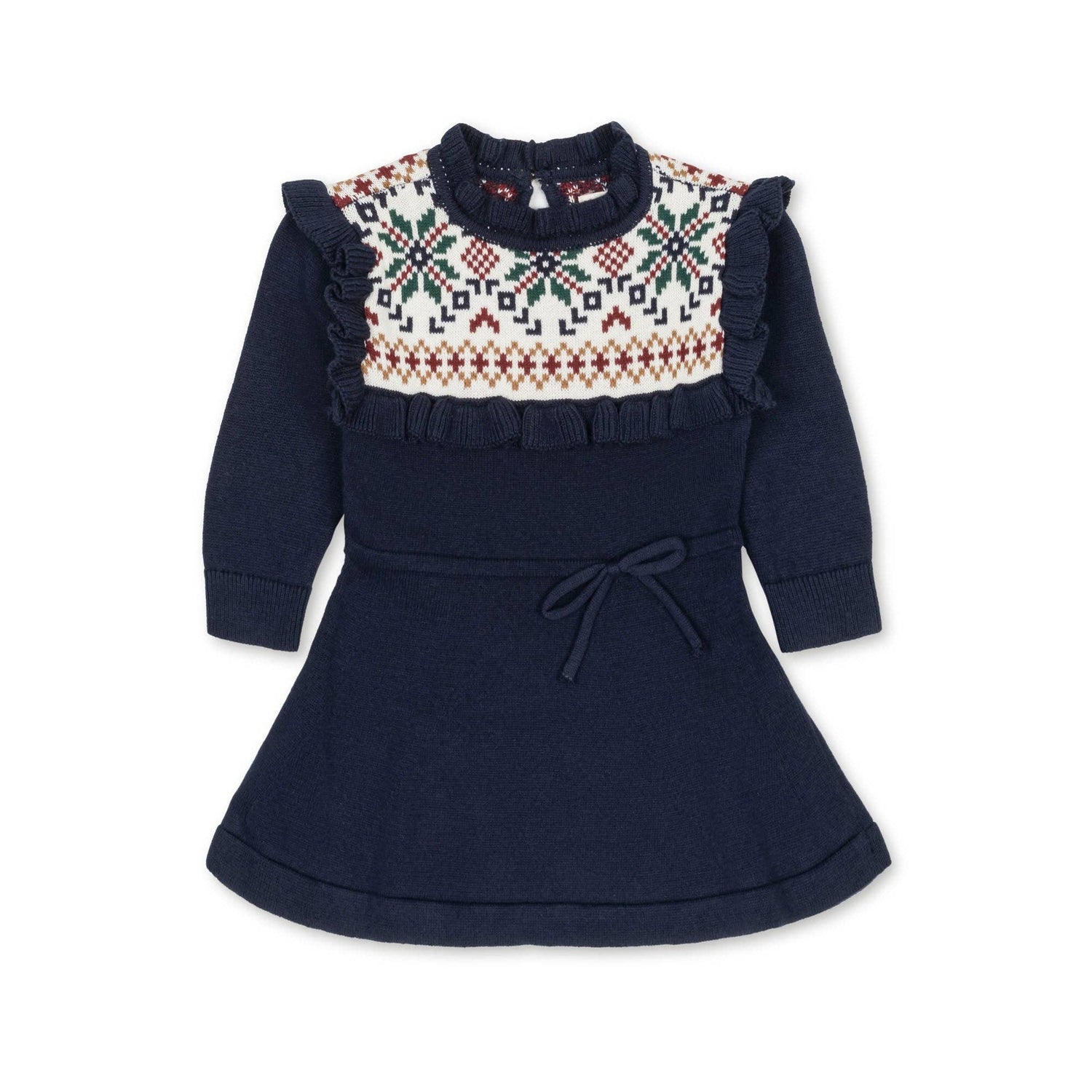 Organic Ruffle Collar Sweater Dress - Baby