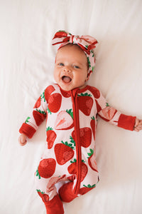 Berry Sweet Baby Bamboo Zipper Romper Pajamas