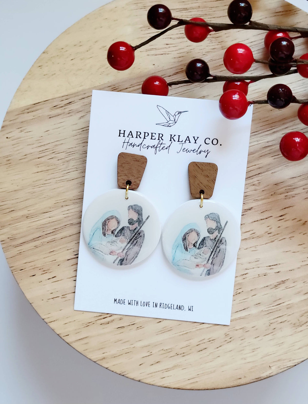 The Nativity Set- Christmas Religious Polymer Clay Earrings